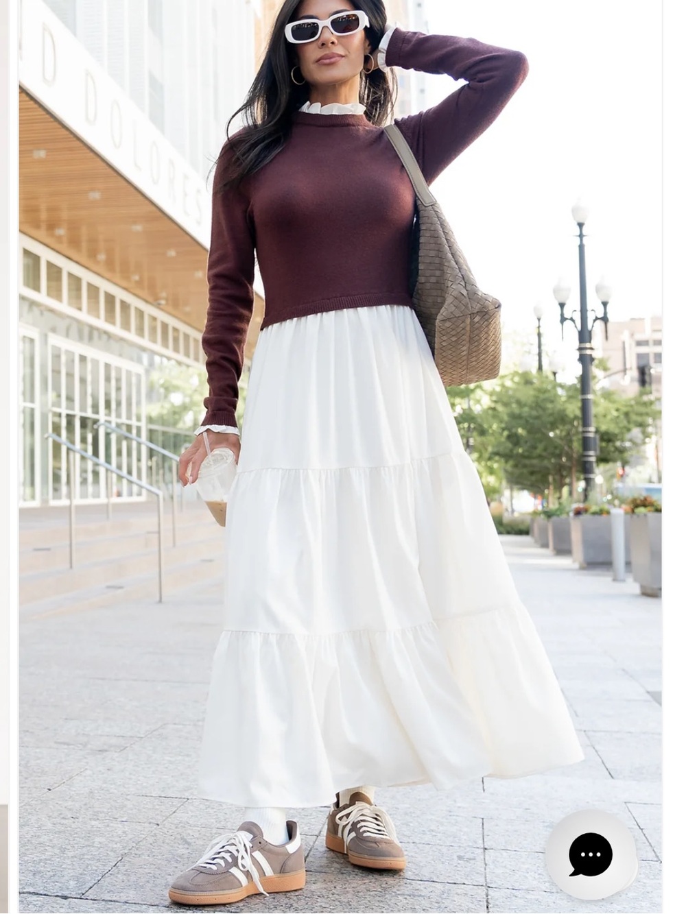 Baltic Born Sophie Sweater Maxi Dress Mahogany Ivory Long Sleeve Plus Size 3XL